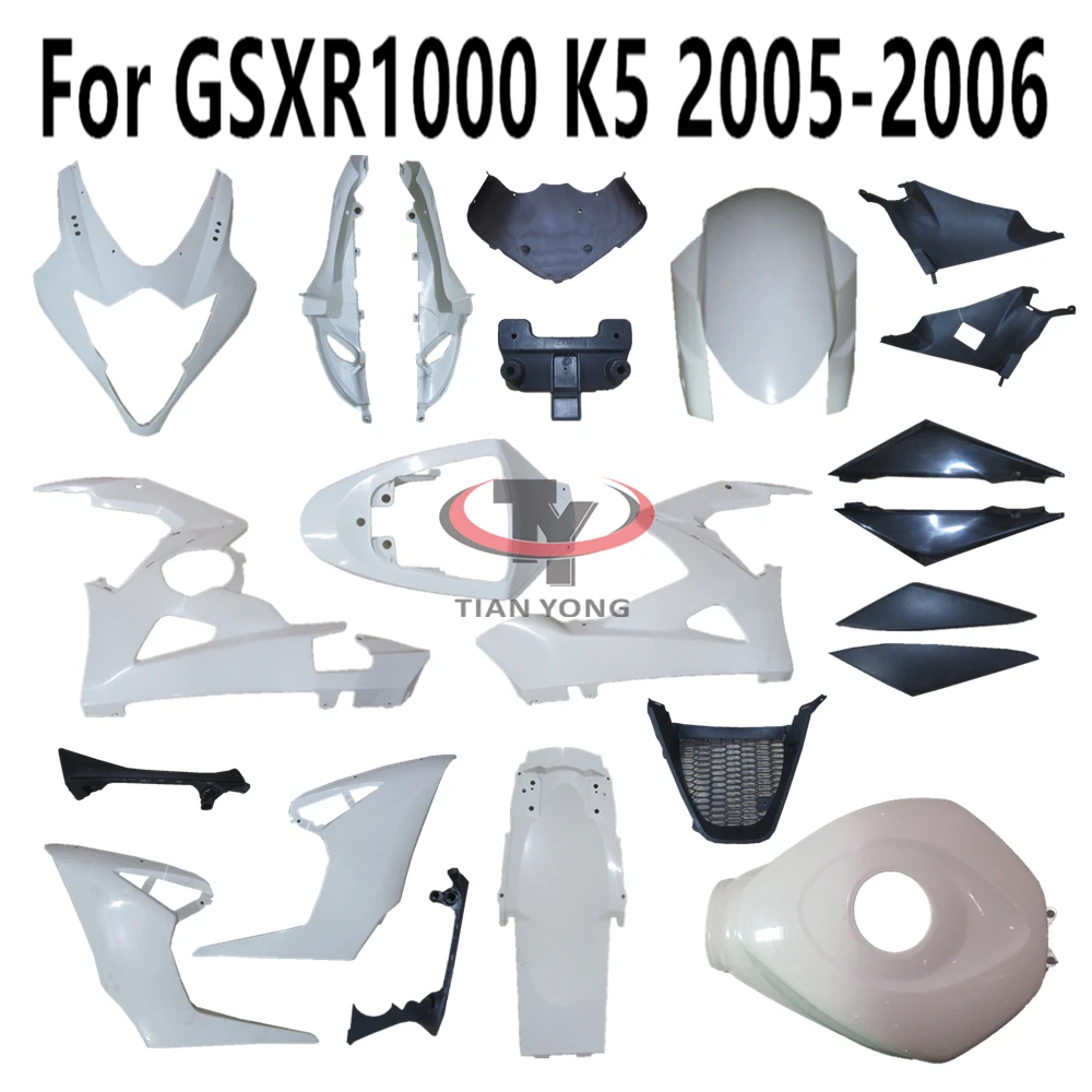 Unpainted Fairing Bodywork Components Motorcycle For GSXR1000 GSX GSXR 1000 2005 2006 K5 Injection Cowling Pack left right