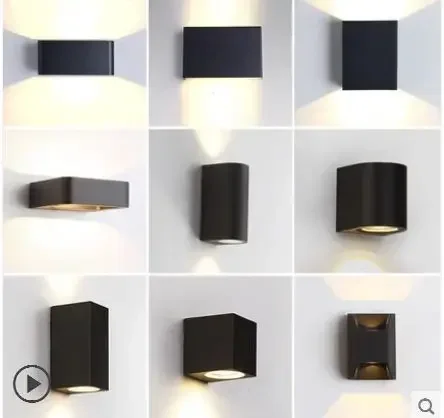 مصباح حديقة LED خارجي مقاوم للماء والغبار، مصباح جداري بسيط لباب الممر الداخلي والخارجي #2