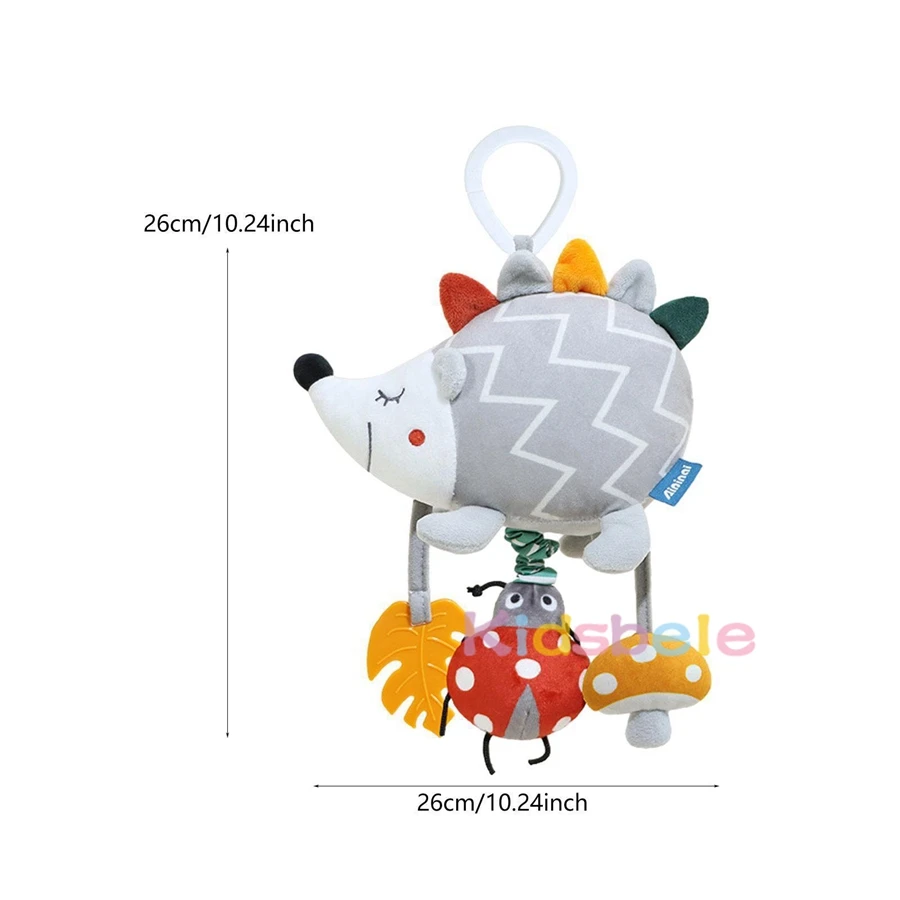 柔らかいぬいぐるみの象のベビーカー用おもちゃ、歯固め、ガラガラ、新生児用ハンギング感覚玩具、男の子と女の子のための車椅子用アクティビティ玩具