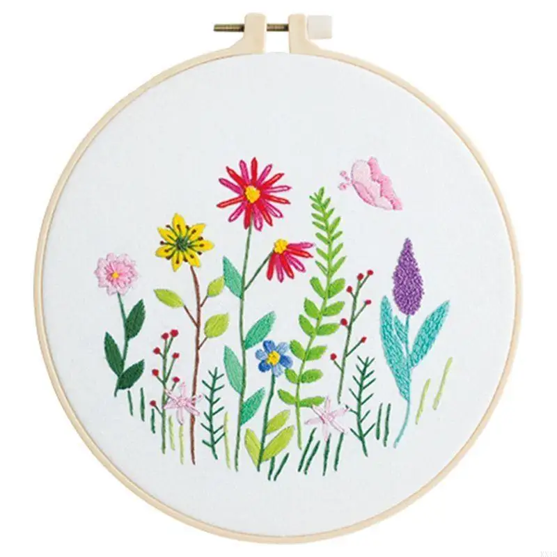 inicial bordado kx4b com padrão bordado com padrões e sitch planta estampada