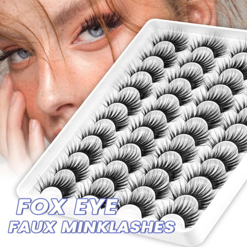 5/9/20 paia di ciglia finte 3D Fluffy Mink Strip Lashes Extension ciglia a Volume spesso ciglia finte fatte a mano morbide naturali