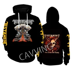 New Fashion Printed Testament Band Metal Rock Aesthetic Hoodies Sweatshirt Gothic Top Harajuku Cotton Unisex Clothing J1