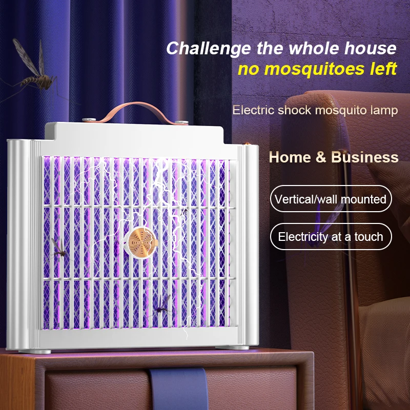 Electric Shock Mosquito Killler Lamp LED Bionic Physical Mosquito Trap Safe For Kids Kills Ultraviolet Light Mosquitoes