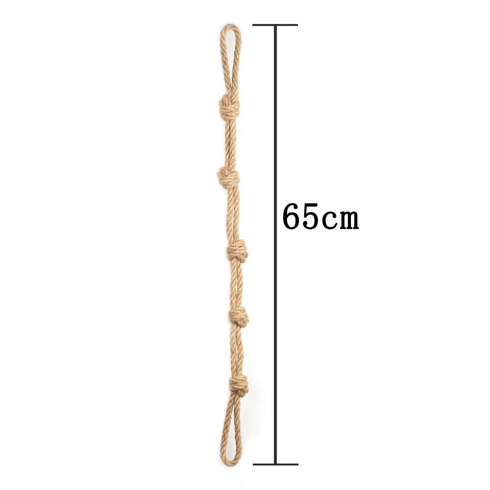 2Pcs Cotton Curtain Tieback Holders Hemp Rope Knot Buckle Window Drapery Holdbacks Home Decorative