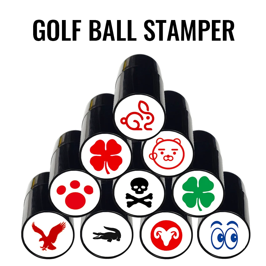 1pc Golf Ball Stamper Sheep Clover Stamp Impression Seal Marker Quick-dry Plastic Multicolors Golf adis Symbol For Golfer Gift