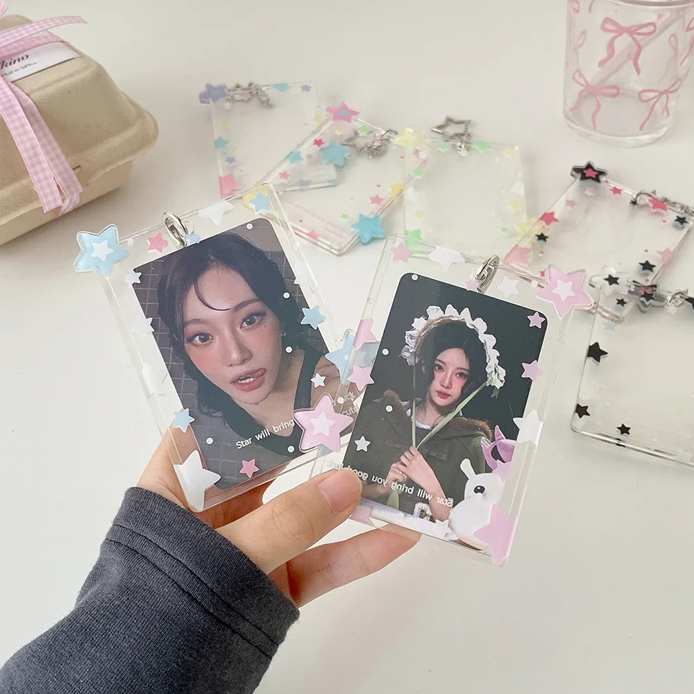 سلسلة مفاتيح جديدة لحامل بطاقات الصور Kpop، بطاقة بنكية لبطاقة الهوية الائتمانية مقاس 3 بوصات جميلة #1