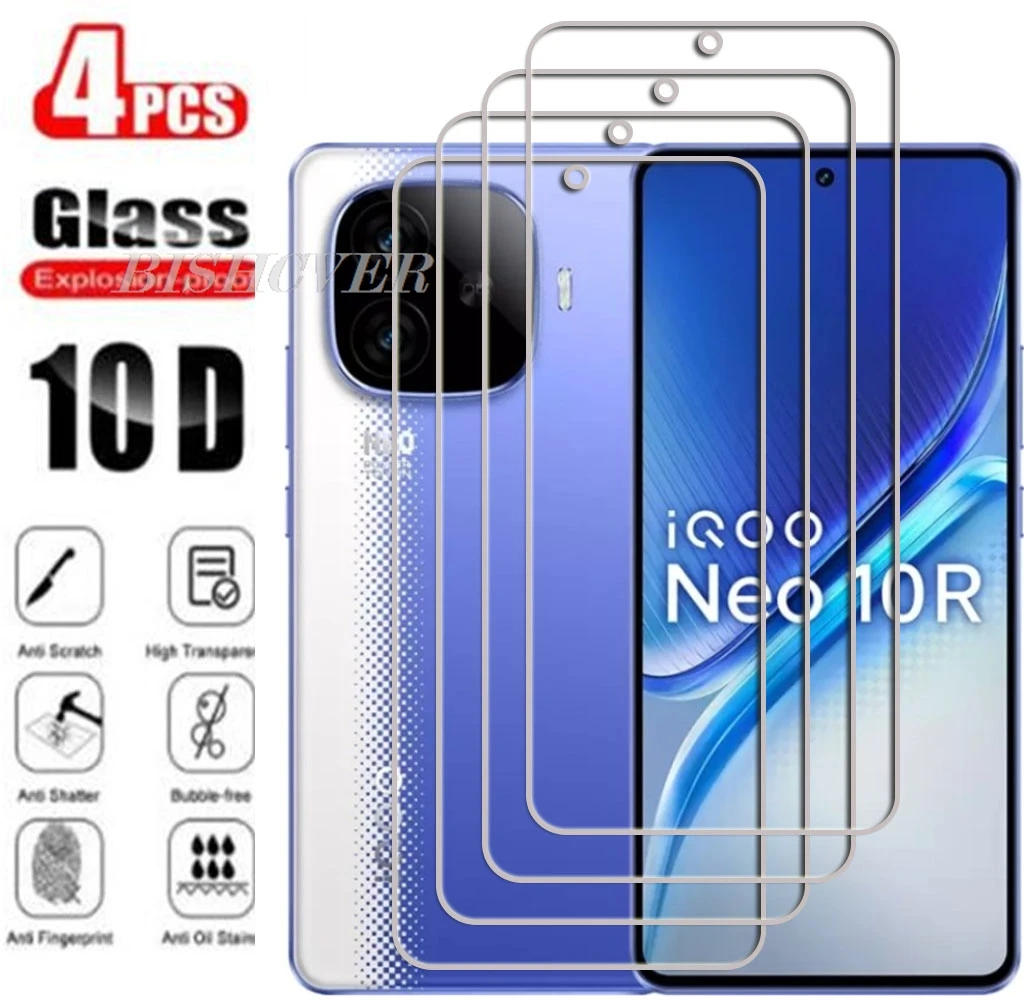 

4 шт. закаленное стекло Vivo iQOO Neo 10R iQOONeo10R Neo10R Neo10 10 Z10Turbo Z10 Turbo Pro защитная пленка для экрана