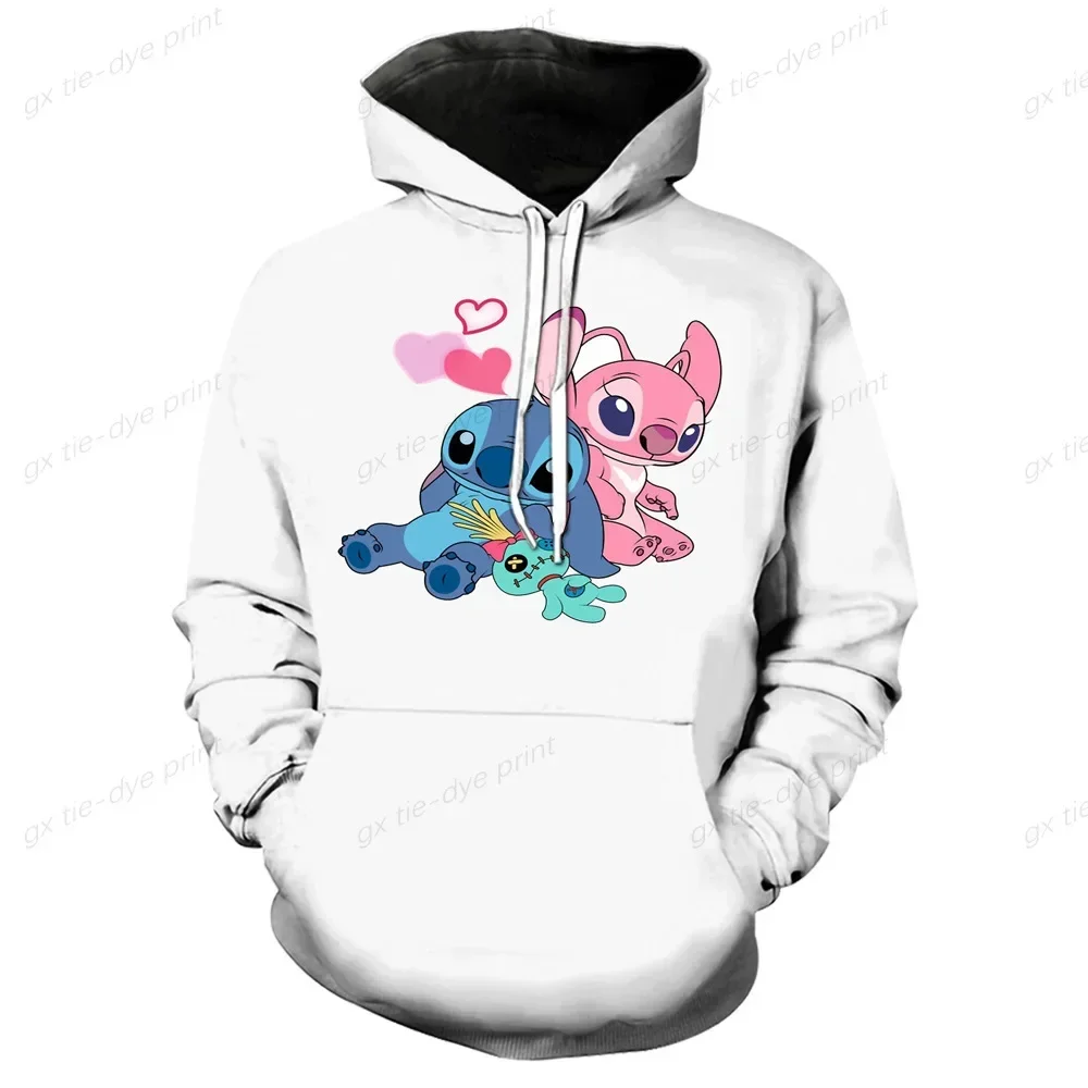 

MINISO Disney New Stitch Printed Hooded Pullover Hooded Sweatshirt Children's Clothing The Best Gift Baby Autumn Clothes