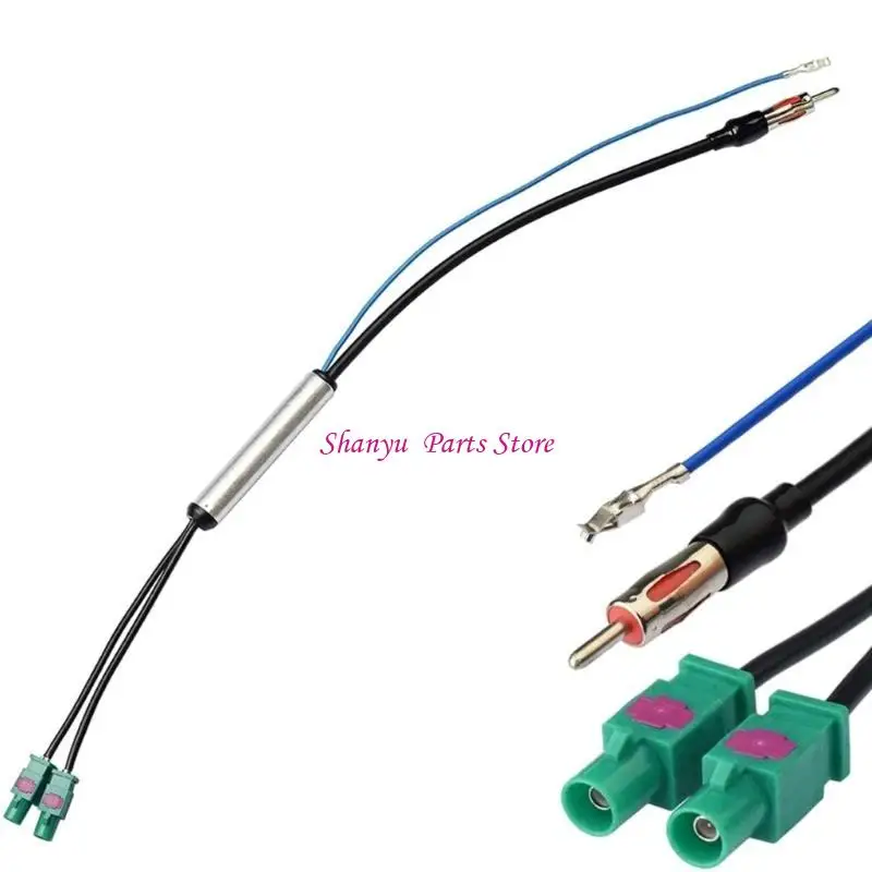 

FM Cable Dual Fakra-Din Aerial Antenna Adapter for VW Car Accessories R6FB
