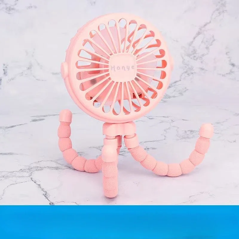 Ventilateur de Poussette pour Bébé, Rechargeable par USB, Sans Lame, Petit Pliable, Silencieux, Refroidisseur d'Extérieur