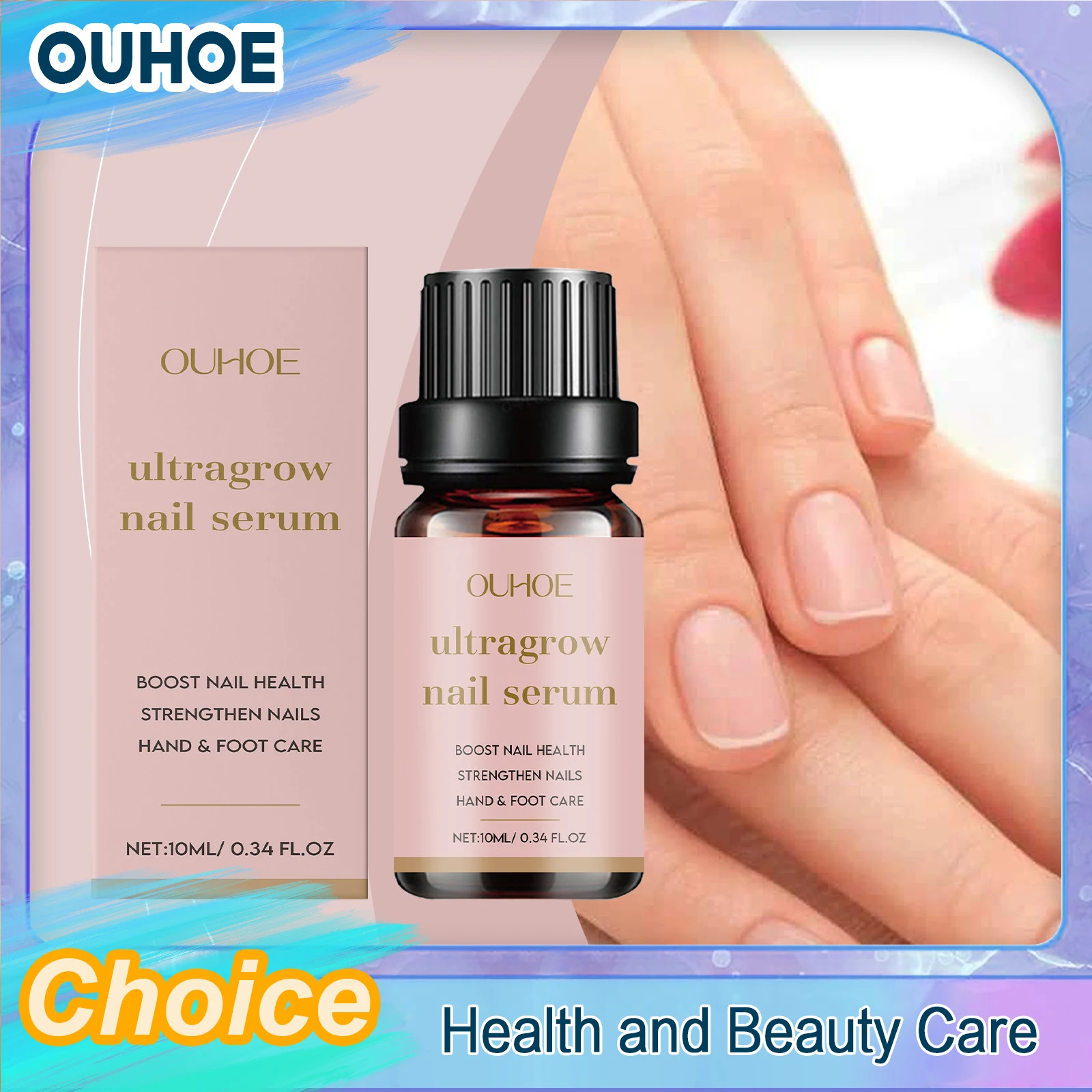 

Nail Growth Serum Strengthener Keratin Healthy Strong Weak Brittle Splitting Dry Repair Manicure Nails Hardener Essence Liquid