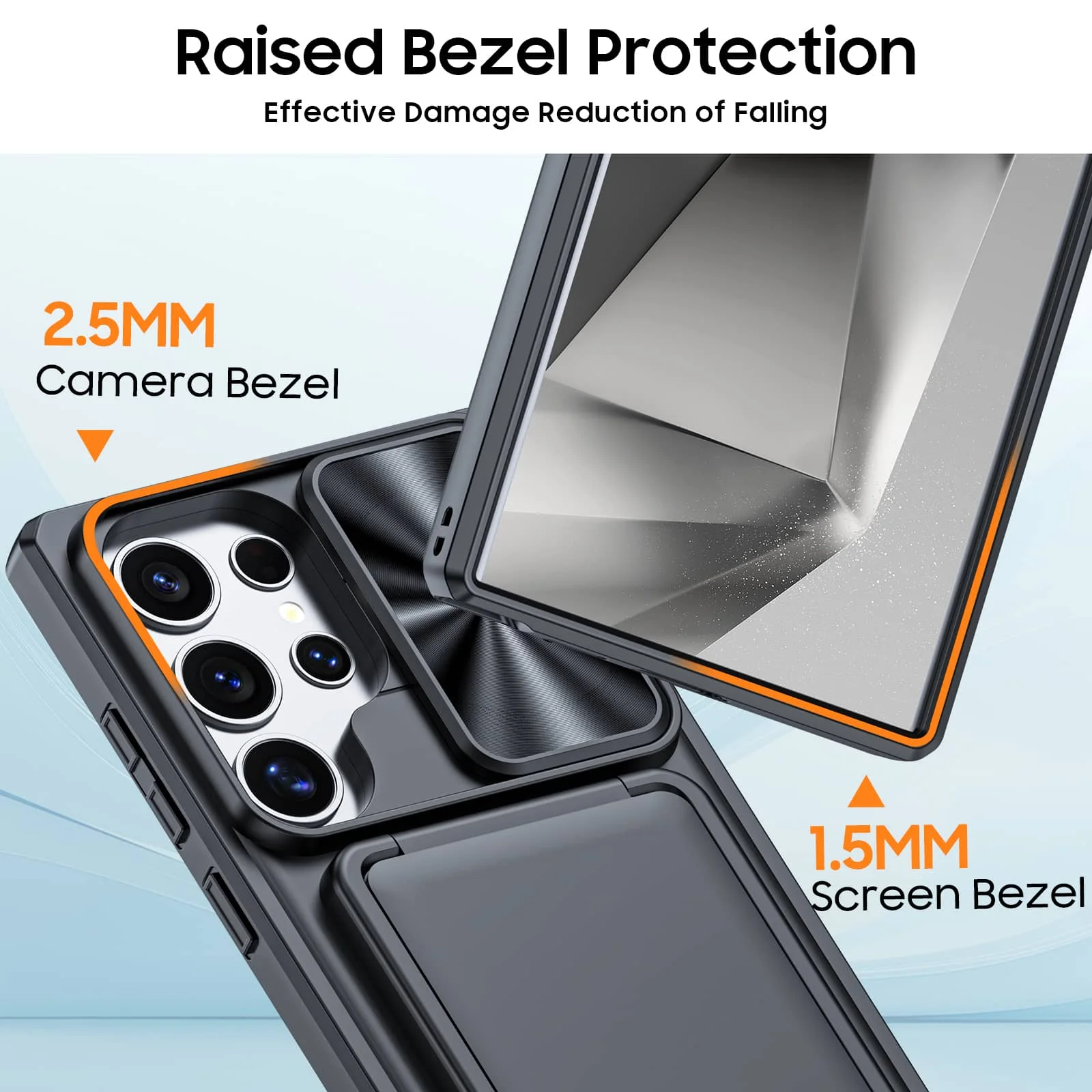 WEFOR Etui Portfel z Paskiem na Nadgarstek do Samsung Galaxy S24 Ultra 2024, Wbudowany Uchwyt na Karty (3-4 Karty) i Przesuwana Osłona Aparatu — zdjęcie produktu 4