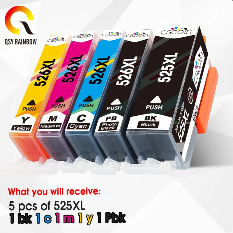 PGI525 CLI526 XL Compatible Ink Cartridge PGI 525 CLI 526 For Canon iP4850 MG8150 MX885 MG5350 MG5150 MG5250 MG6150 Printer