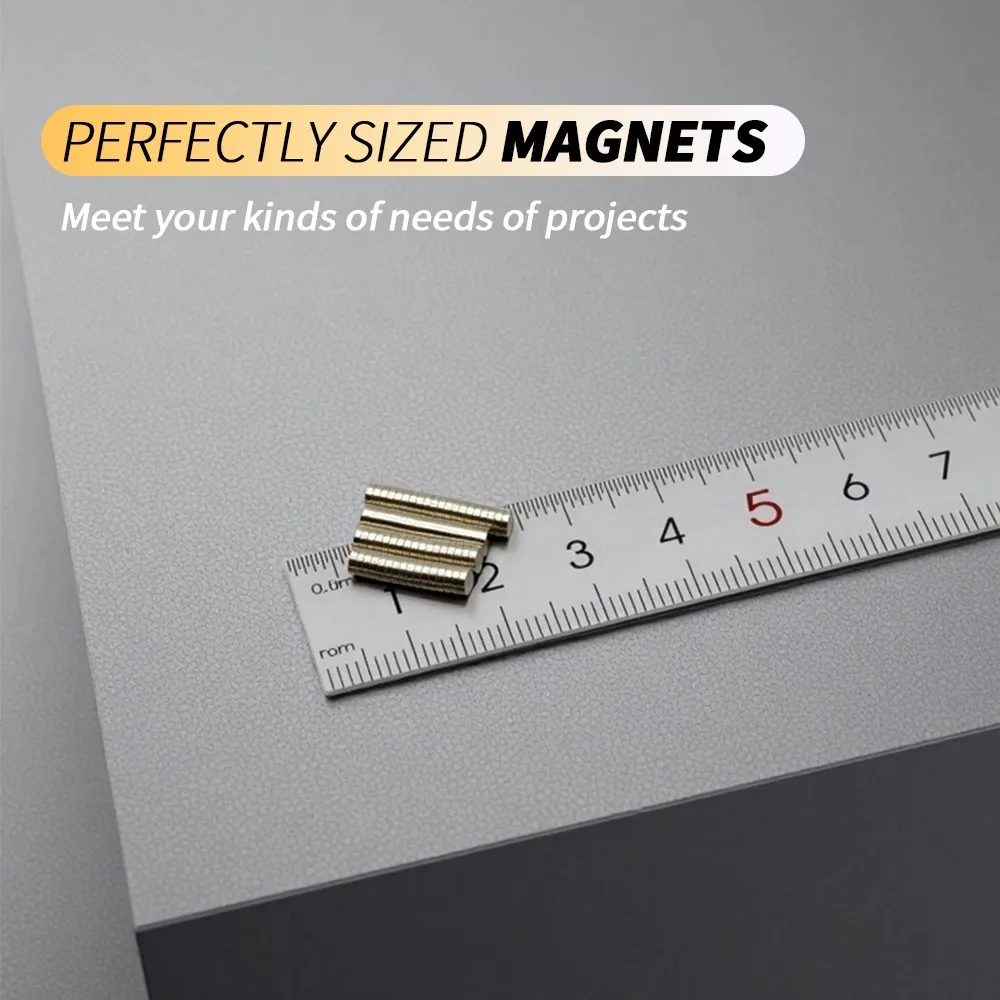 3x1mm Round Neodymium Disc Magnets Small Strong N35 NdFeB Magnets for Fridge DIY Craft Office & Tool Storage