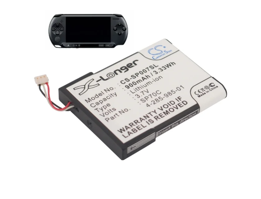 Game Console 900mAh Battery For Sony 4-285-985-01 SP70C PSP E1000  PSP E1008  PSP E1002  PSP E1004 Pulse Wireless Headset 7.1