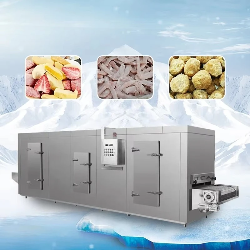 Customized Tunnel Iqf Freezer Machine/Quick Blast Freezer Durian/Strawberry/Berries Sauce