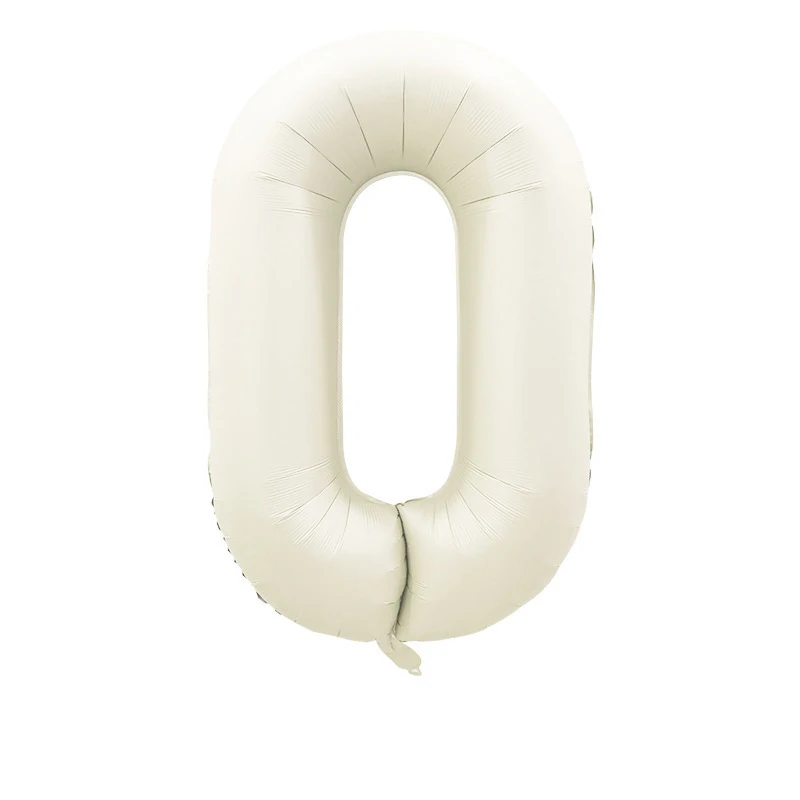 40 Zoll Creme-Farbene Zahlenballons 18 Zoll Creme-Braune Herz- und Sternförmige Folienballons für 1. Geburtstag und Babyparty-Dekoration – Detail 7