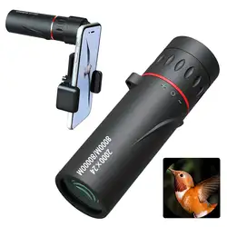 HD Binoculars 2000x24 Professional Monocular Telescope 8000 Meters Portable Eyepiece Binocularsin Pocket for Outdoor Camping