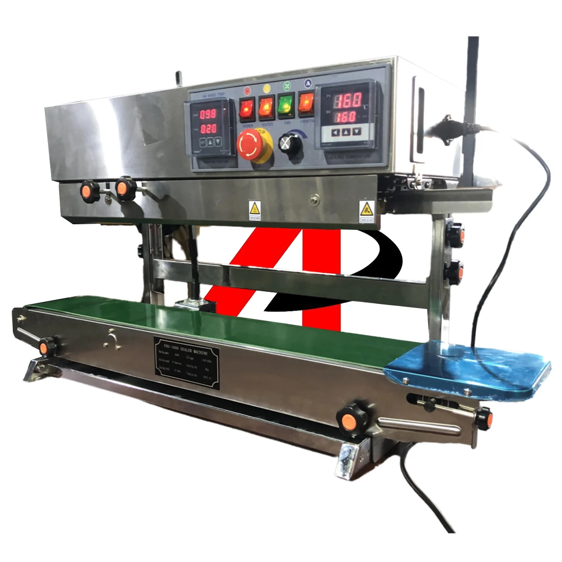 FR-1000 Automatic Vertical Plastic Film Bags Heat Sealing Machine with Solid Ink Printing Continuous Band Sealer Machine