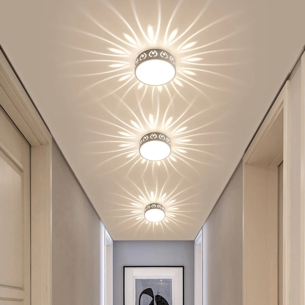 

LED Ceiling Lamp Energy Saving Indoor Lighting Protect Eyes Entry Lights Easy Installation Brightness Durable for Aisle Corridor