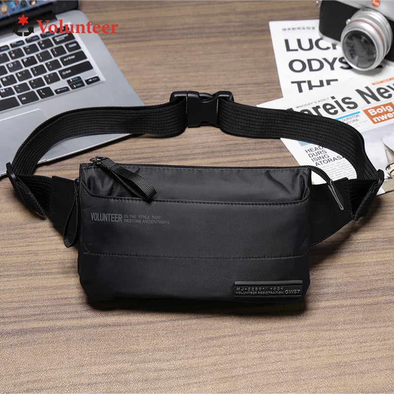 VOLUNTEER Waist Bags for Men 2026 New Light Weight Fashion Travel Casual All-match Outdoor Sport Nylon Crossbody Bags  1713-16
