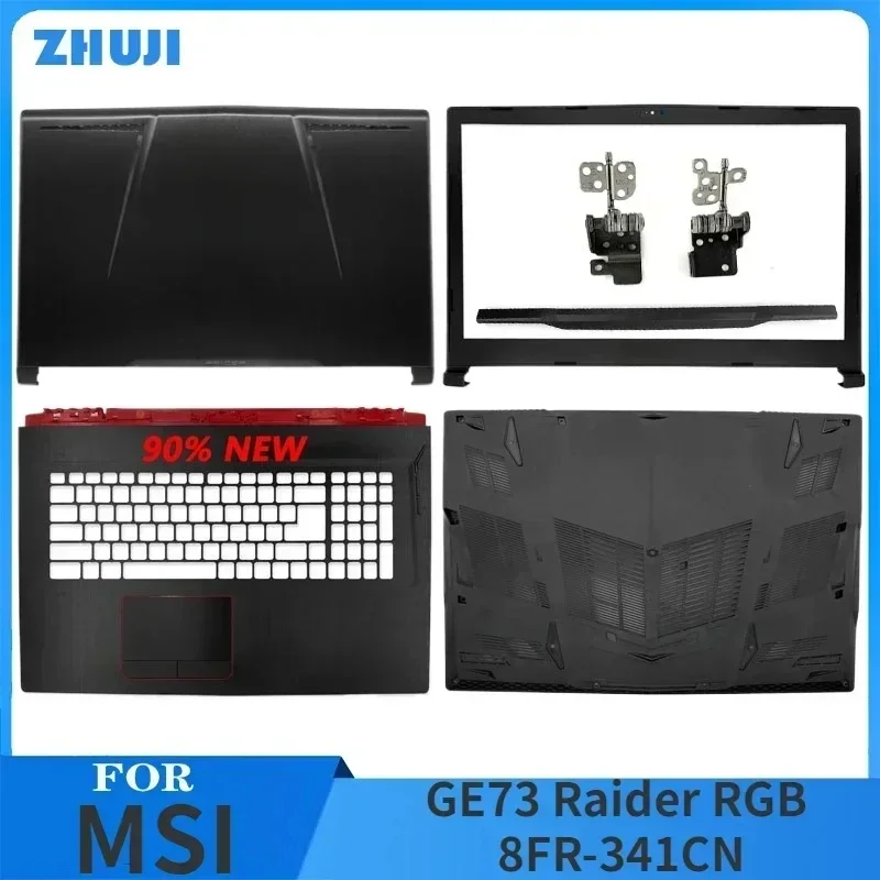 

New For MSI GE73 Raider RGB 8FR-341CN LCD Back Cover/Front Bezel/Hinges/Palmrest/Bottom Case Top Rear with Bright 7 Colors Case