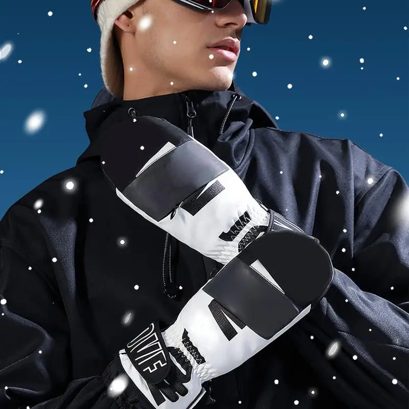 Gants de ski à isolation thermique pour homme, mitaines coordonnantes, écran tactile, temps froid, confortables, hiver, 506