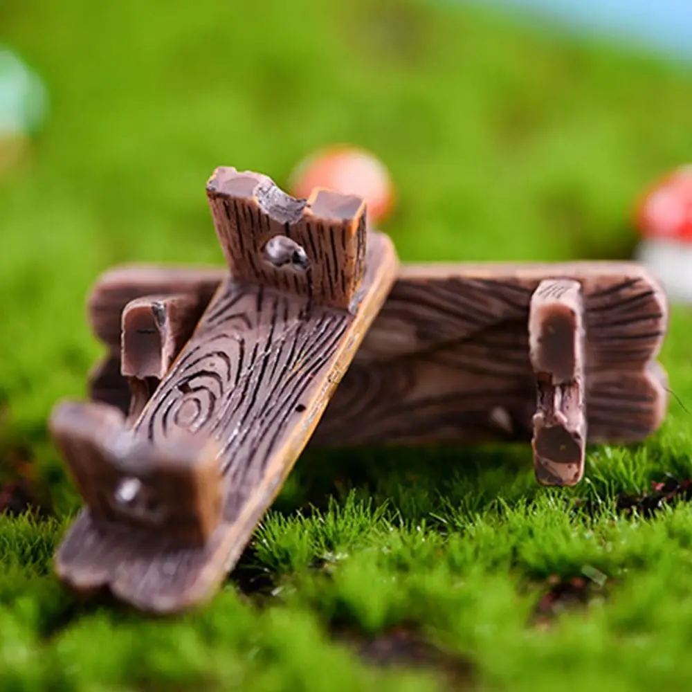 Gift Figurine Dolls Mini Wooden Chair Romantic Fairy Garden Succulents Bonsai Ornaments Couple Park