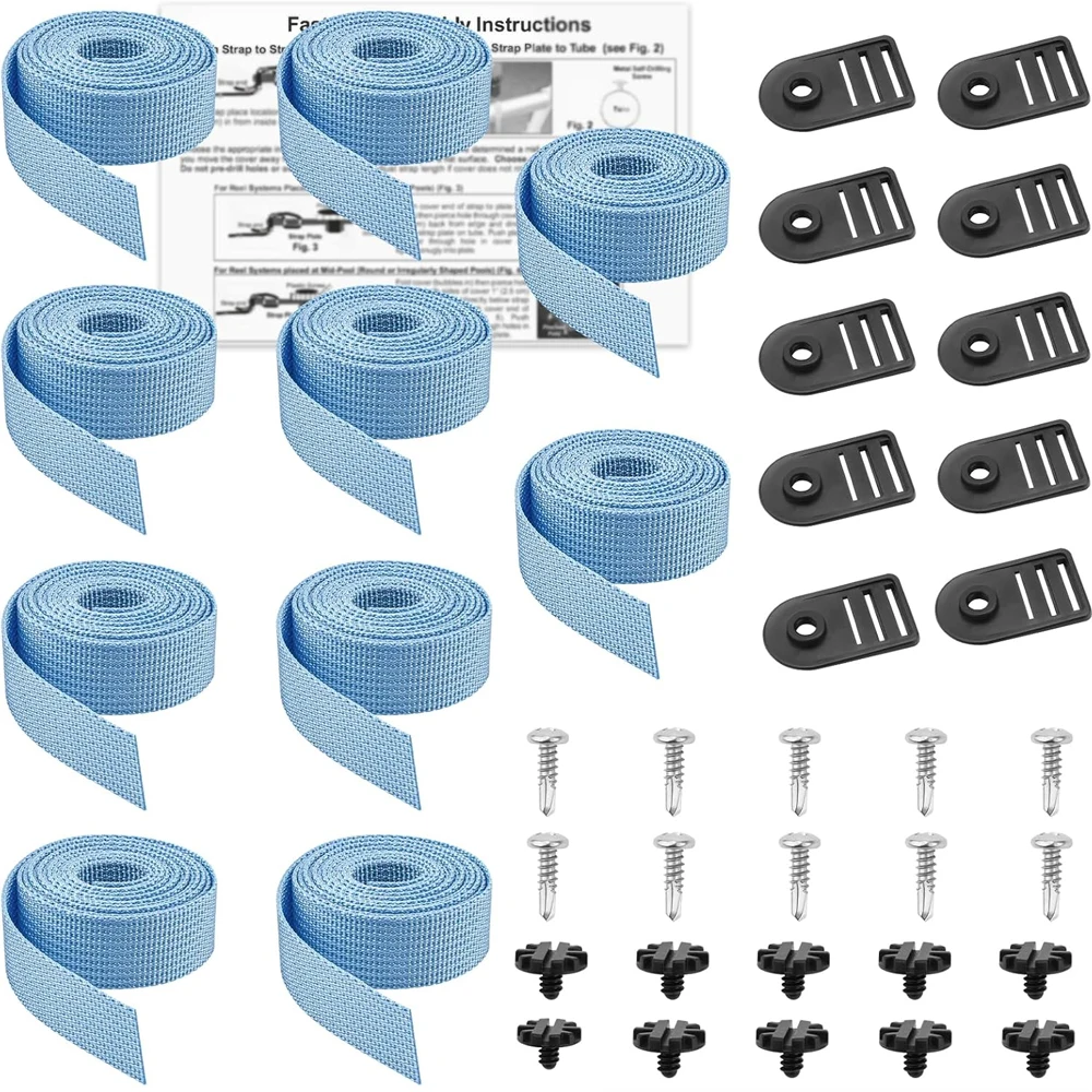 Tube and Solar Cover Fastening Kit FG-FASKIT for F-eherguard Inground and Aboveground Pool Roller