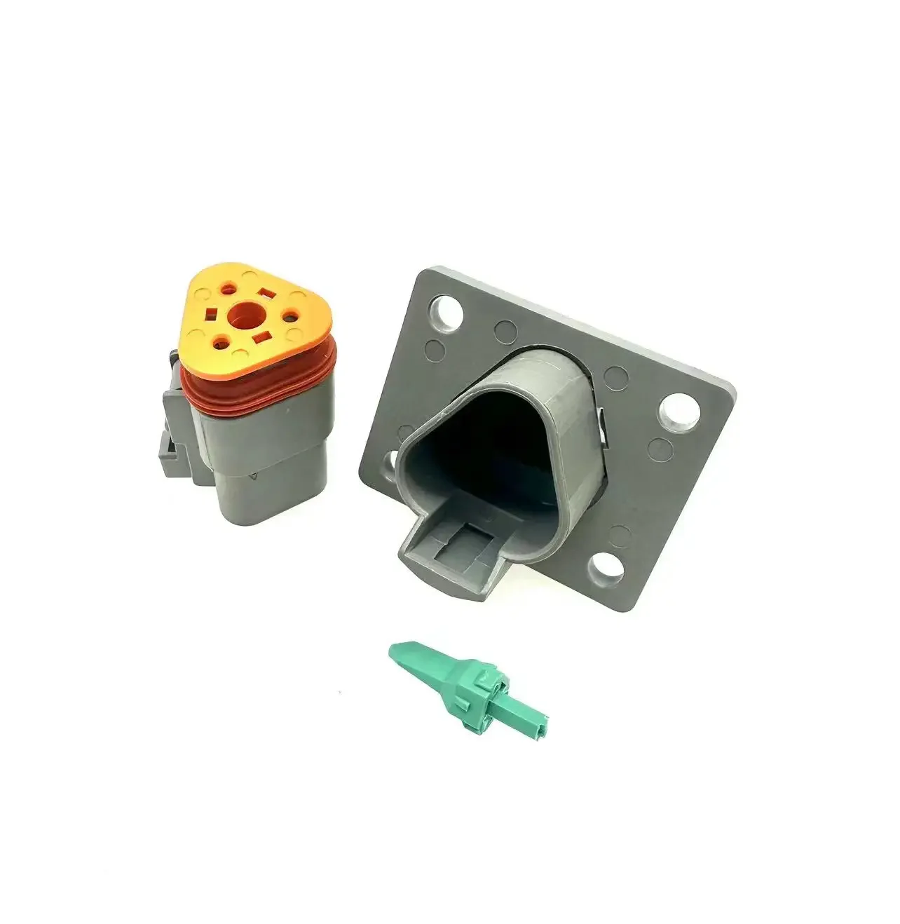 Dechi type connector DT04-3P-L012 fixed flange fixed bracket waterproof connector DT06-3S