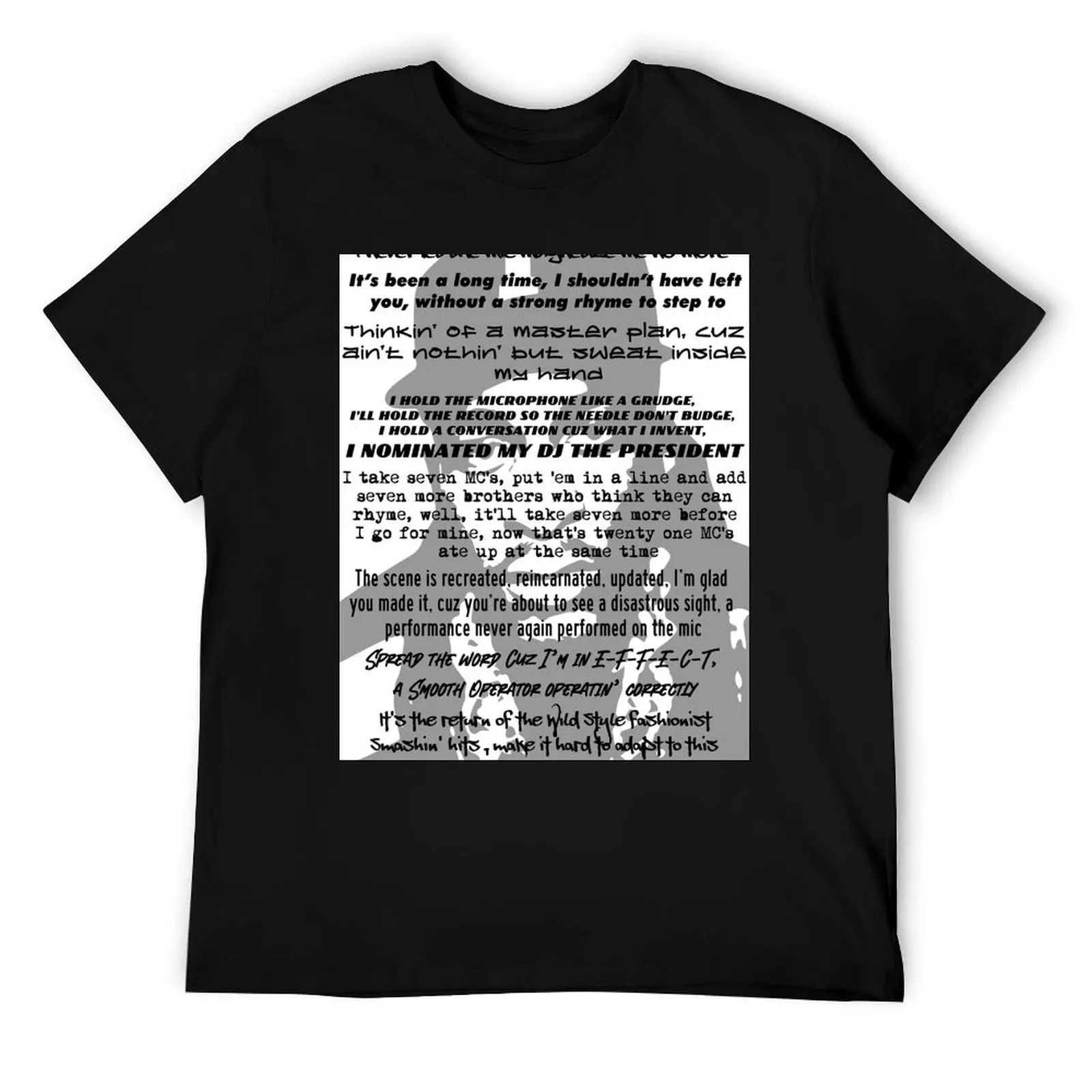 

Rakim, The Microphone Soloist T-Shirt man tshirt cotton t shirts man 100% mens graphic t shirts T-Shirt