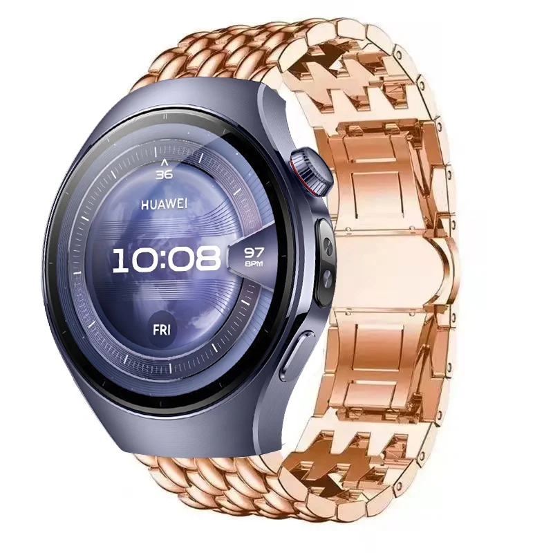 Ремешок из нержавеющей стали 22 мм для Huawei Watch 5, 46 мм, металлический ремешок для Huawei Watch 4 3Pro GT2 3 4 5 5Pro 46 мм/Honor 4Pro GSPro GS4 3
