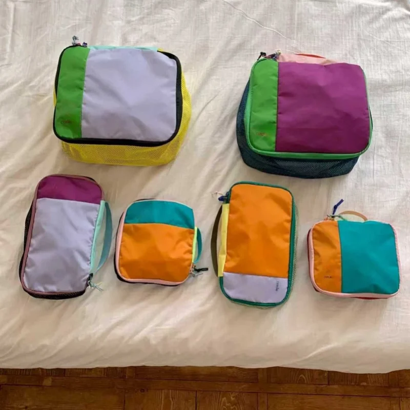 Dopamine Color 3Pcs Toiletry Storage Bags Spring Summer Large Medium Small Cosmetic Organizer Bag for Commuting & Business Trips
