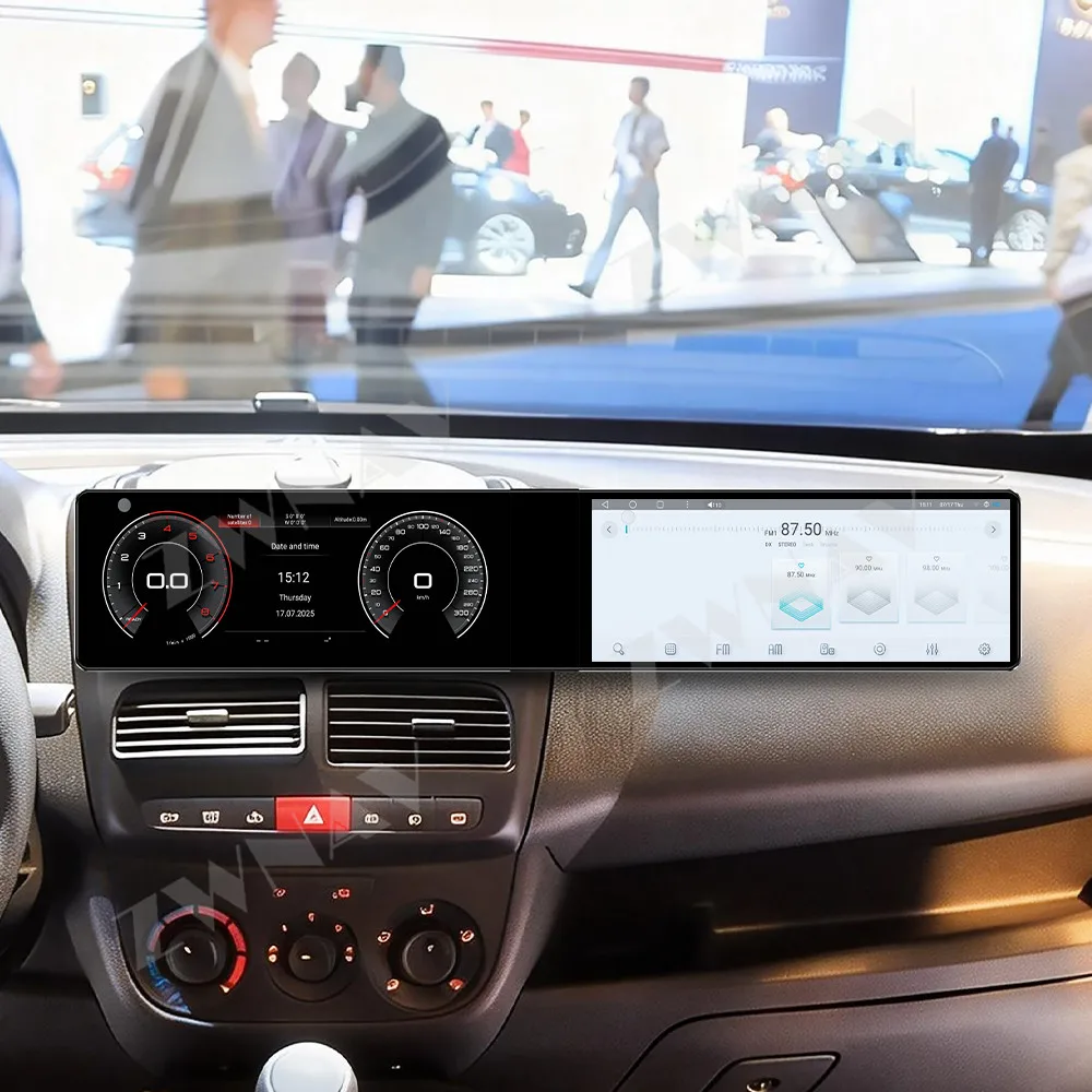 

For Opel Combo 2010-2015 Android 13 12.3" Hd Touch Dual-Screen Car Gps Multimedia Player Car Interior Accessories Head Unit