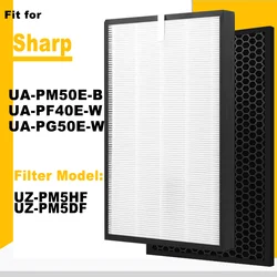 UZ-PM5HF UZ-PM5DF Replacement Ture HEPA and Deodorizing Filter for Sharp Air Purifier Models UA-PM50E-B UA-PF40E-W UA-PG50E-W