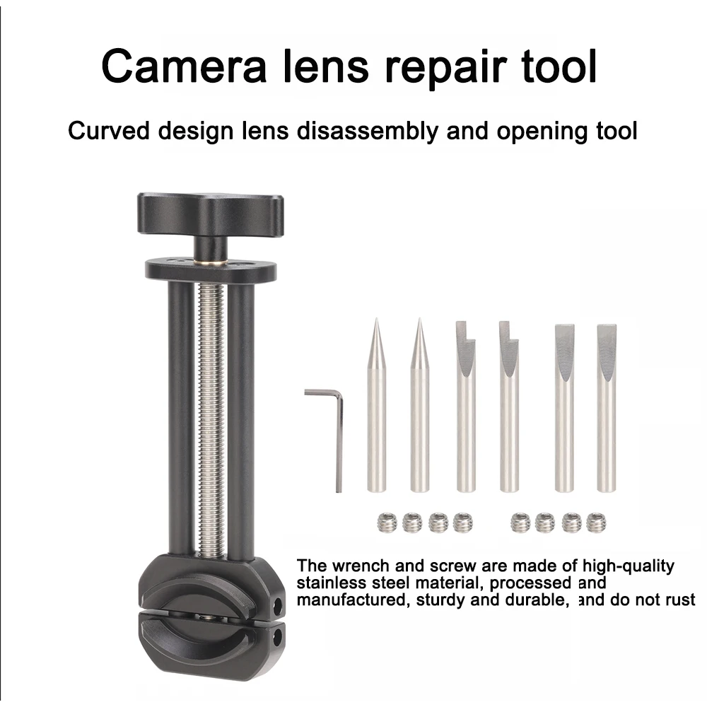 Strumento di riparazione dell'obiettivo della fotocamera FOTGA in lega di alluminio Kit di strumenti di riparazione del filtro dell'obiettivo della fotocamera universale accessori per la rimozione della chiave