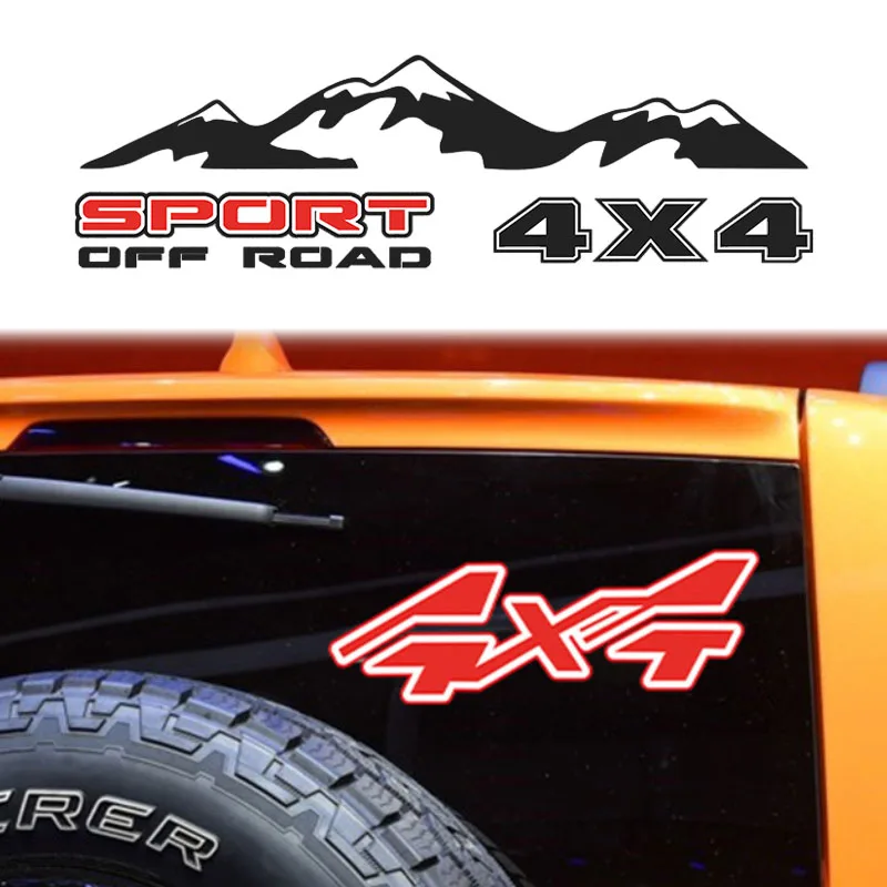

1 пара 4X4 персонализированные наклейки на багги, водонепроницаемые для окна автомобиля, кузова, задний бампер, боковая дверь, отделка задней двери, украшения, виниловые наклейки