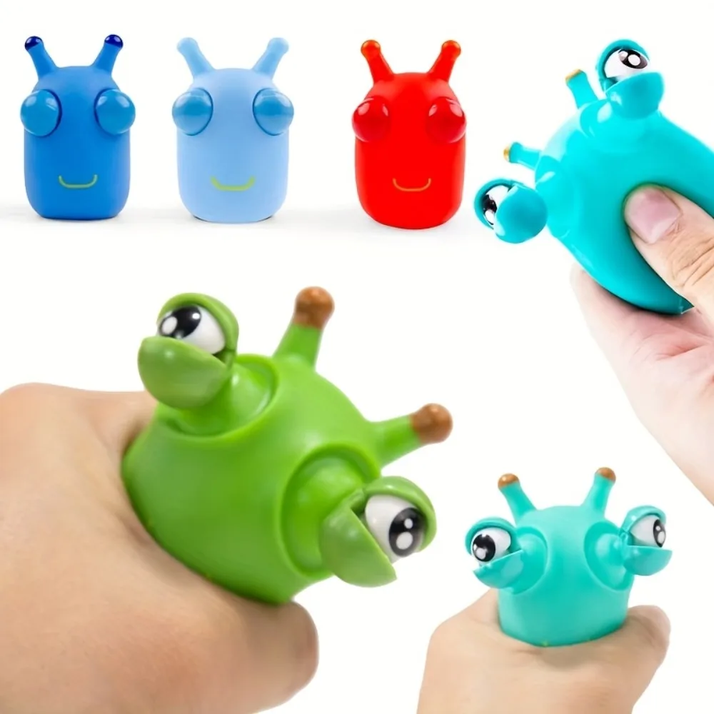 Lustige Insekten lassen ihre Augen auf, wenn es zusammengedrückt haben. Anti-Stress-Entlastungsspielzeug für Kinder und Erwachsene als Geschenk