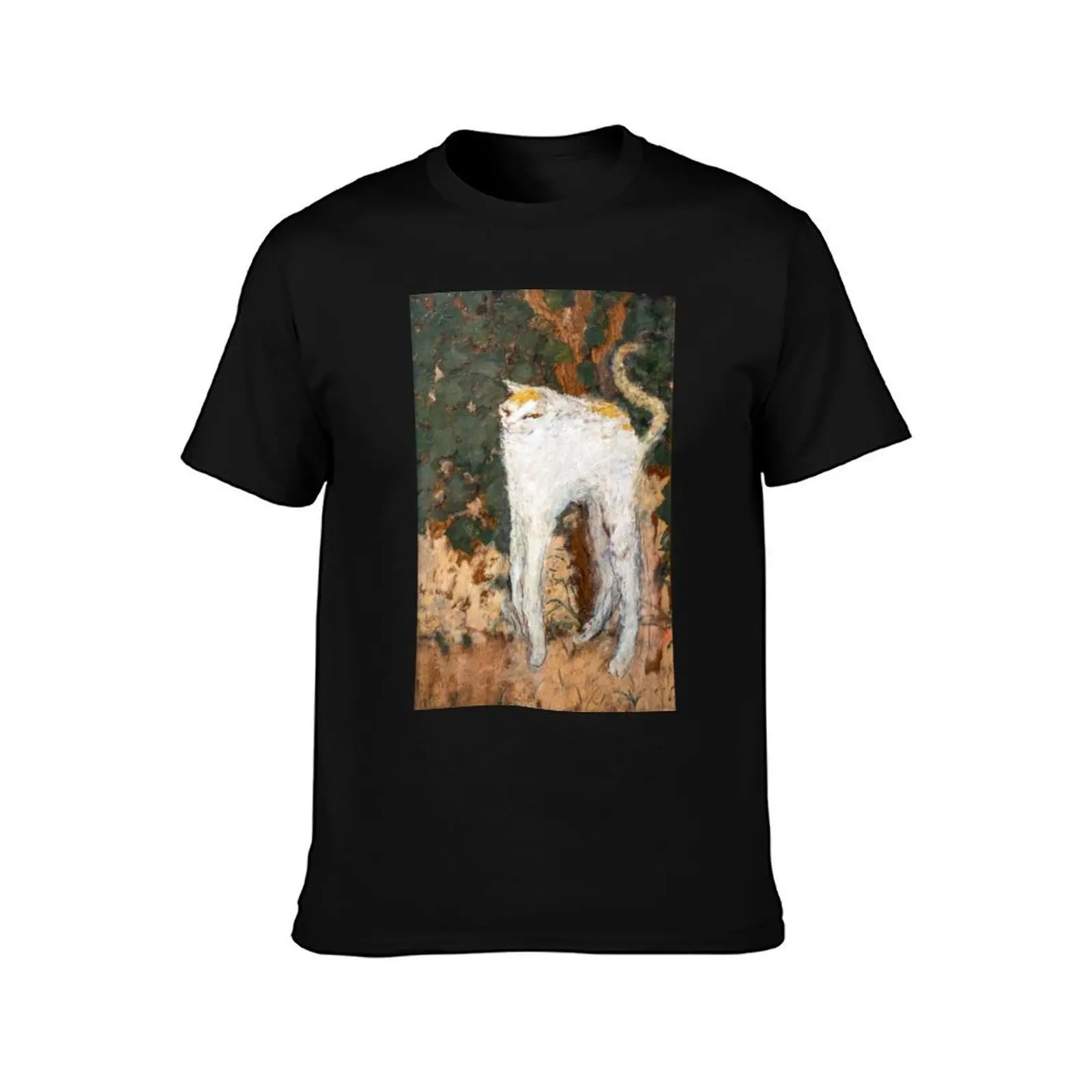 Pierre Bonnard - The White Cat / Le Chat Blanc T-Shirt Work Duty Casual T-Shirt