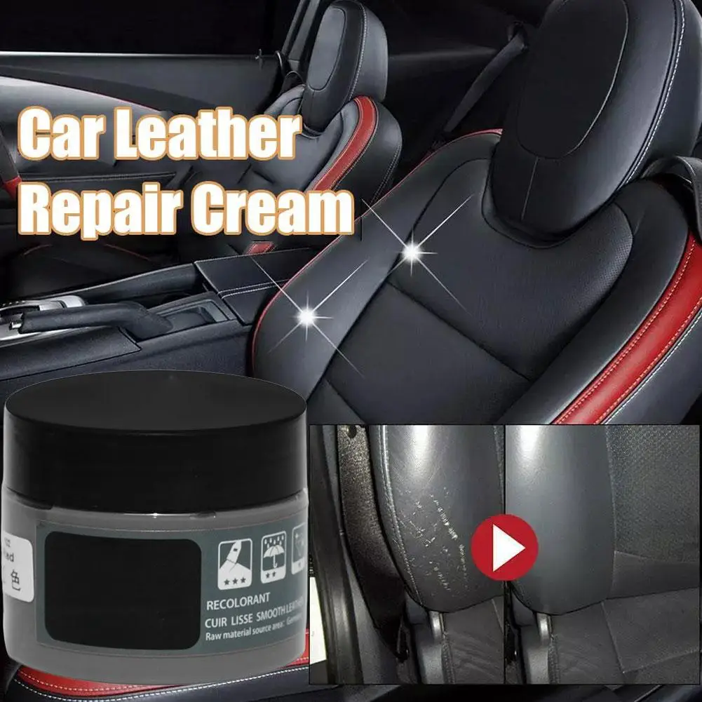 Car Leather Touch-up Paste Skin Recoloring Balm No Repair Restoration Heat Auto Shoes Tool Rips Cracks Holes Seat Scratch S J5U8