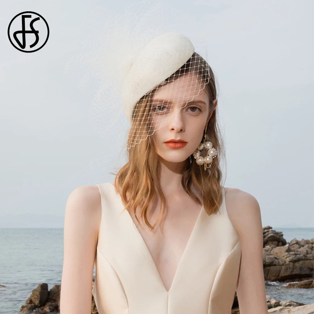 fs-black-white-veil-pillbox-hats-for-women-cocktail-tea-party-fascinators-hat-summer-lady-elegant-headwear-chapeau-femme-2025