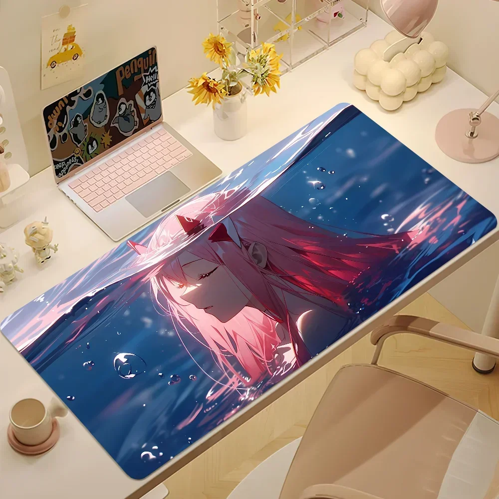 CIFBUY Anime Zero Two Mouse Pad 80x30cm XL Lockedge Office Computer Desk Mat Table Pretty Point Keyboard Big Mouse Pad