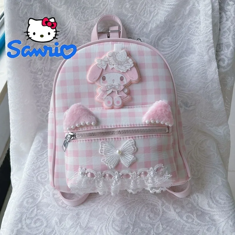 

Hello Kitty Backpack Cute Luxury Purse Handbag Anime Fashion School Travel Daypack Casual Bag