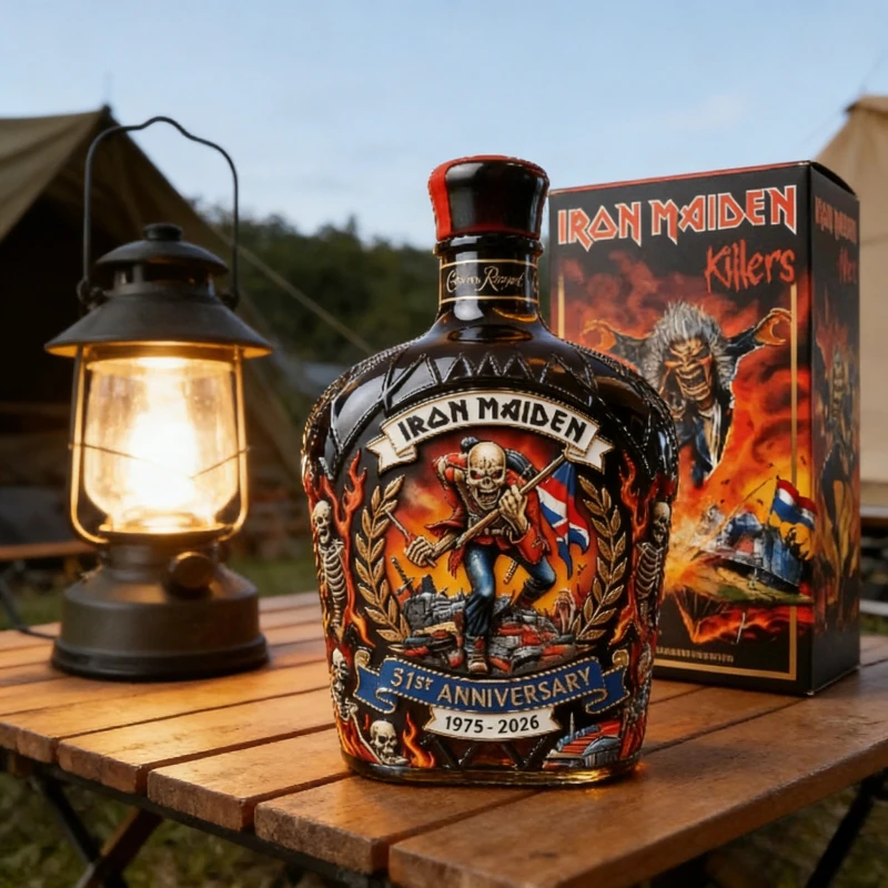 Iron Maiden 51st Anniversary Commemorative Whiskey Decanter Eddie The Head Killers Themed Barware Gift
