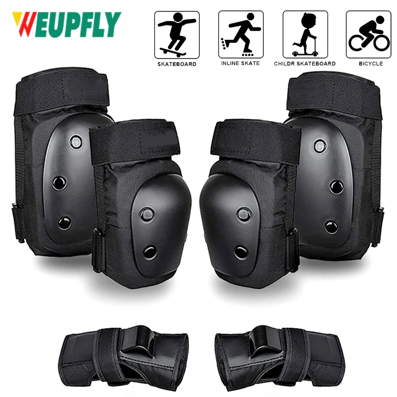 

Knee Pads Elbow Pads with Wrist Guards, Kids Adult Skateboard Skate Pads 3 in 1 Protective Gear Set for Skateboarding Skating