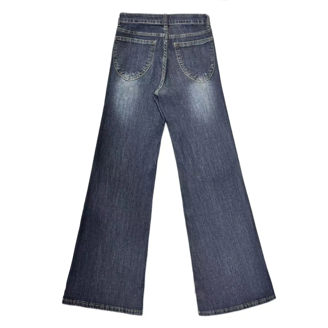 جينز منخفض الخصر، غير لاصق، فكرًا، متعدد الاستخدامات وميكرو بولد للسيدات، سروال تنظيف نحيف ونحيف (مطول)