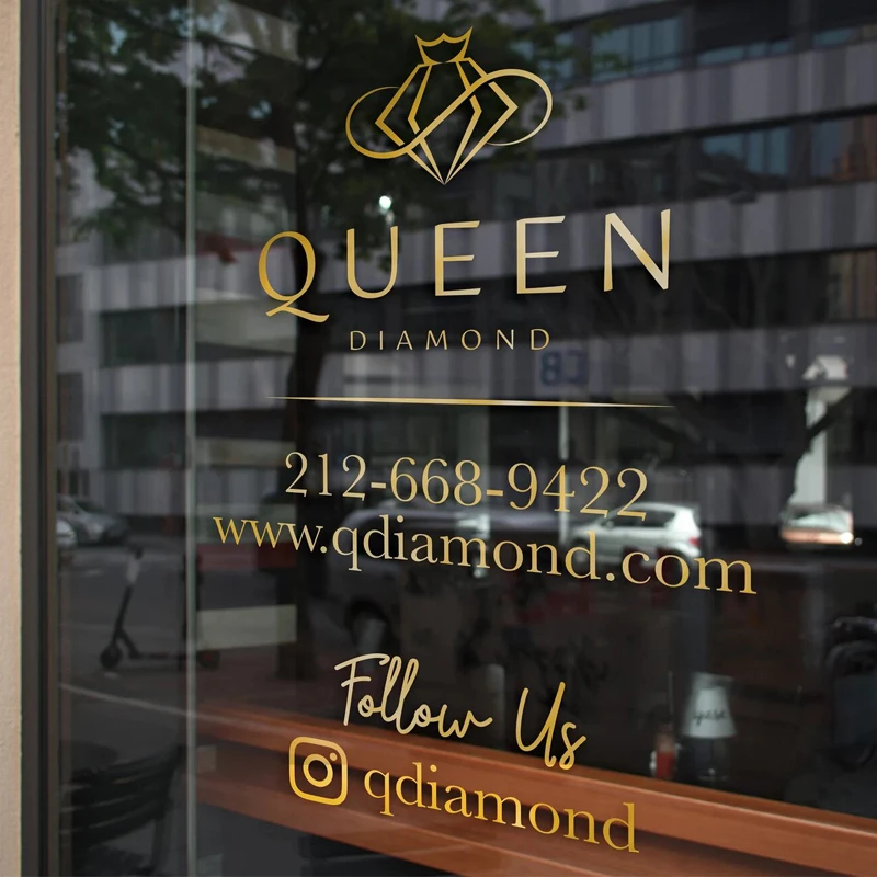 Custom Storefront Logo Vinyl Decal: Shop Window Sticker E621