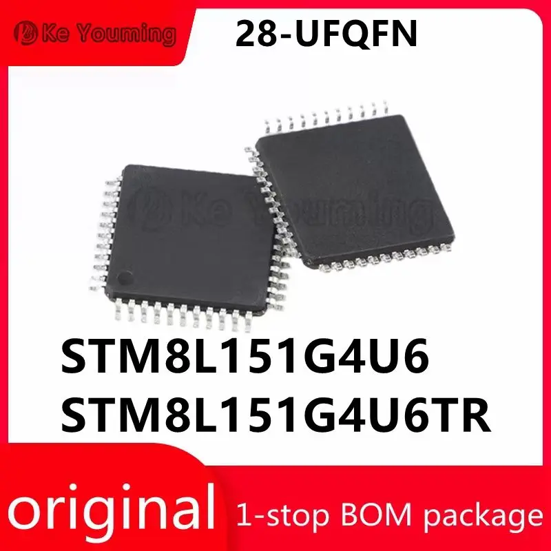 5PCS Integrated Circuit Embedded Microcontroller, Electronic Components, STM8L151G4U6, STM8L151G4U6TR, 28-UFQFN