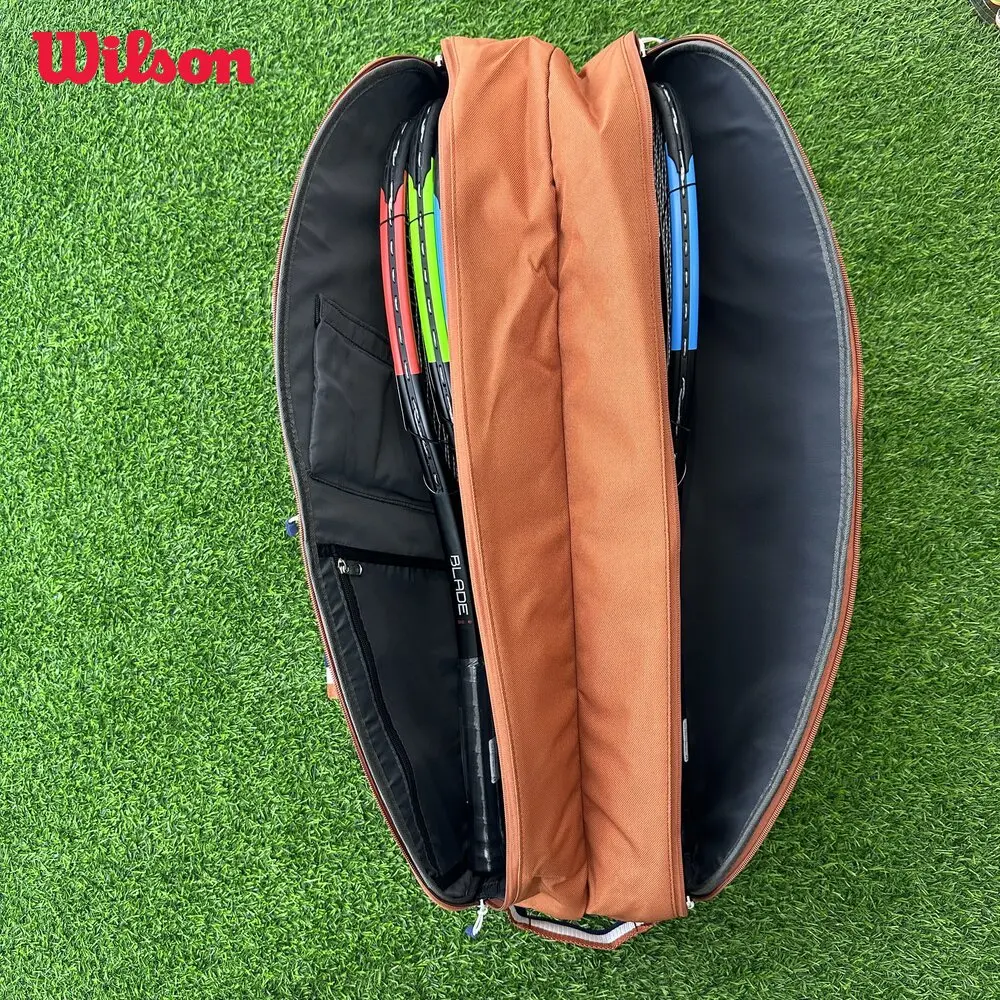 Wilson 2024 France Open Team 3-6 pcs Duffel Tennis Racket Bag Roland Garros Clay Court Tournament Tennis Racquet Bag Clay Navy