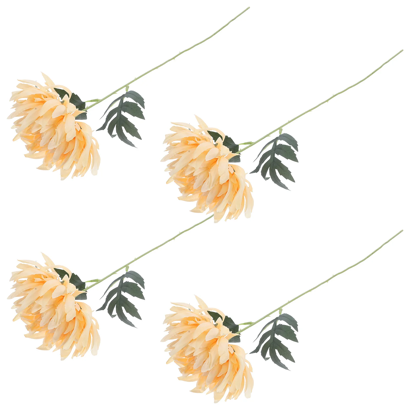 

4 Pcs Decorative Flowers for Crafts Artificial Plastic Colorful Indoor Fake Decorate Faux